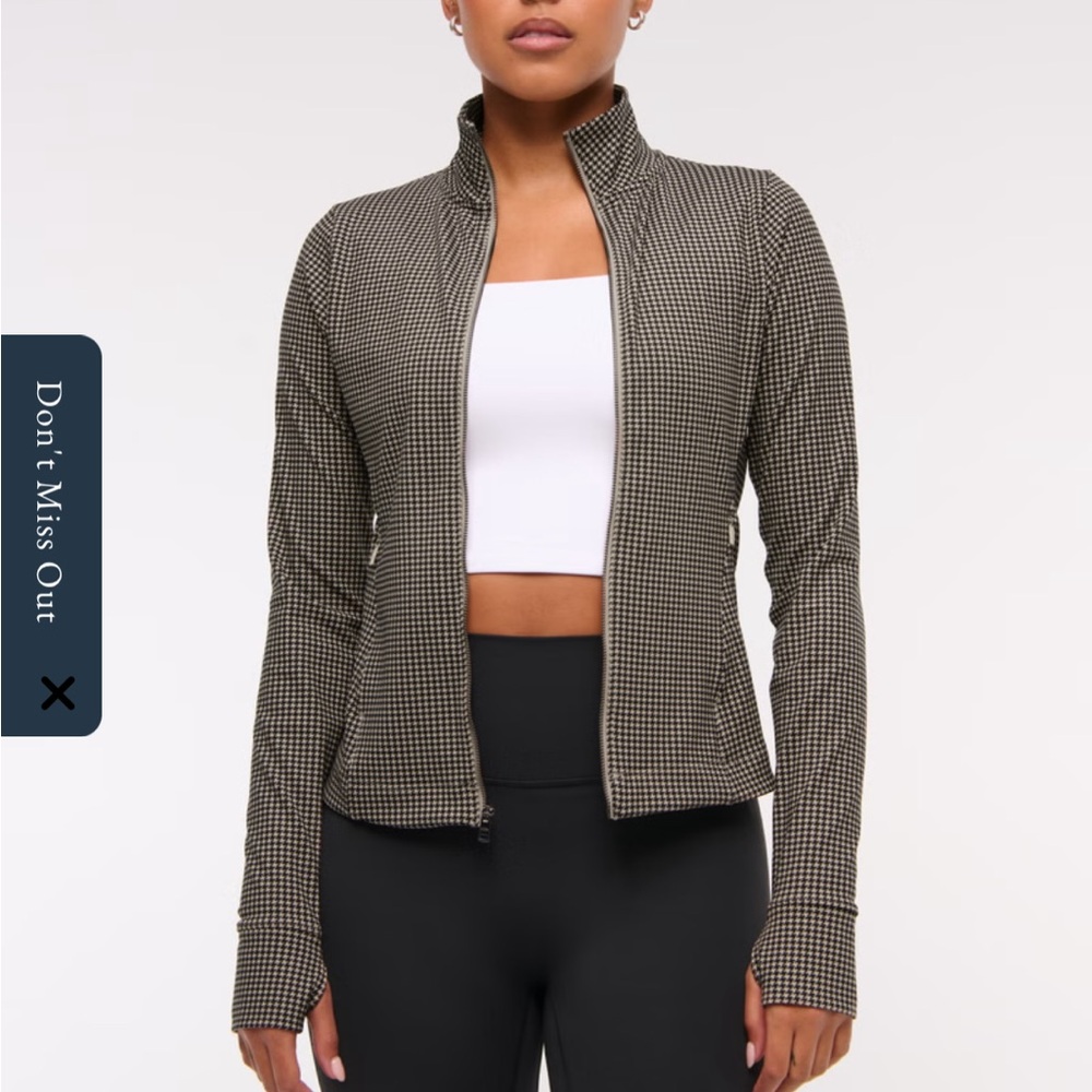 Abercrombie & Fitch Black Houndstooth FALL Jacket: NEW IN PACKAGING! Size Small